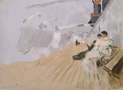 Mönche auf dem Deck von Fritz Thaulow